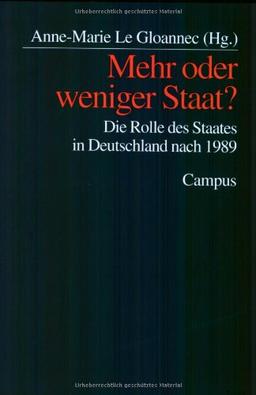 Mehr oder weniger Staat?: Die Rolle des Staates in Deutschland nach 1989 (Deutsch-französische Studien zur Industriegesellschaft)