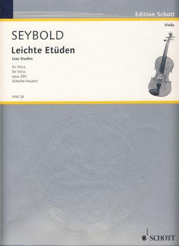 Leichte Etüden: nach den Violin-Etüden. op. 280. Viola. (Edition Schott)