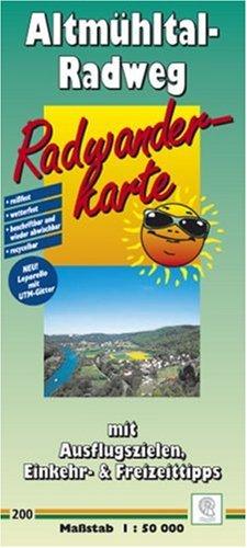 Radwanderkarte Altmühltal-Radweg: 1:50000. Mit Ausflugstexten, Einkehr- und Freizeittipps, reissfest, wetterfest, beschriftbar und wieder abwischbar