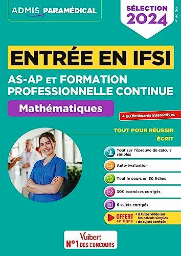 Entrée en IFSI AS-AP et formation professionnelle continue : mathématiques : sélection 2024