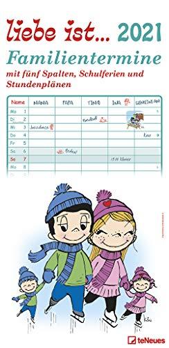 liebe ist... 2021 Familienplaner - Familien-Timer - Termin-Planer - Kinder-Kalender - Familien-Kalender - 22x45