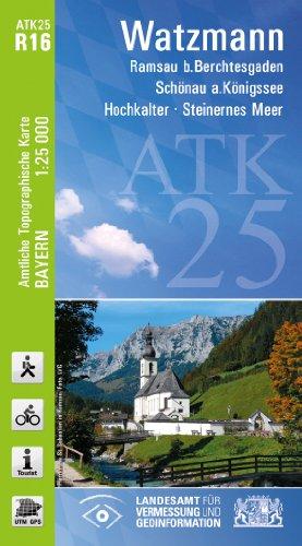 ATK25-R16 Watzmann (Amtliche Topographische Karte 1:25000): Ramsau b. Berchtesgaden, Schönau a. Königssee, Hochkalter, Steinernes Meer (ATK25 Amtliche Topographische Karte 1:25000 Bayern)