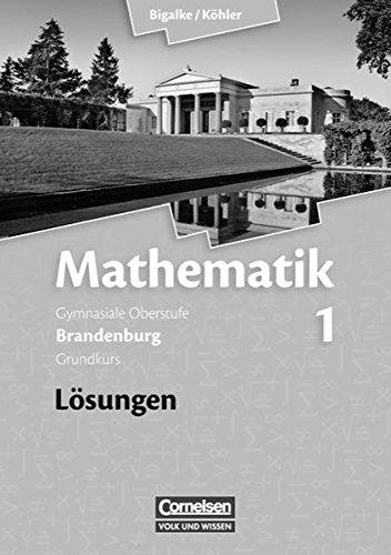 Bigalke/Köhler: Mathematik Sekundarstufe II - Brandenburg - Bisherige Ausgabe: Band 1: Grundkurs - Qualifikationsphase - Lösungen zum Schülerbuch