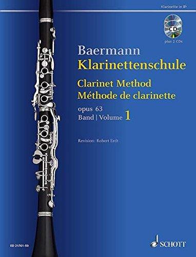 Klarinettenschule: Band 1: No. 1-33. op. 63. Klarinette in B. Ausgabe mit 2 CDs. (Baermann - Klarinettenschule)