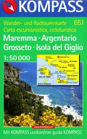 Kompass Karten, Maremma, Argentario, Grosseto, Isola del Giglio (Carte de Randon)