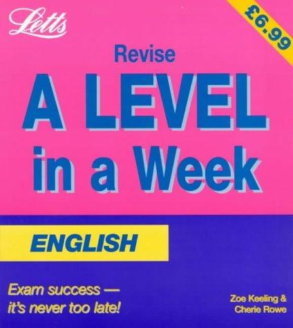 Revise A Level in a Week : English (Revise A-level in a Week S.)