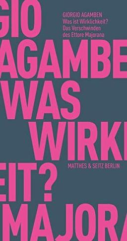 Was ist Wirklichkeit? Das Verschwinden des Ettore Majorana: Enthält: Ettore Majorana »Die Bedeutung statistischer Gesetze in der Physik und den ... (postum, 1942) (Fröhliche Wissenschaft)