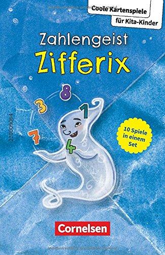 Coole Kartenspiele für Kita-Kinder: Zahlengeist Zifferix: 10 Spiele in einem Set. Bildkarten mit Begleitheft