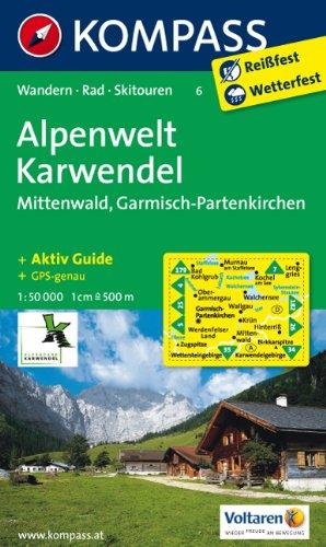 Alpenwelt Karwendel - Mittenwald - Garmisch-Partenkirchen 1 : 50 000: Wanderkarte mit Tourenführer, Radrouten und Skitouren. GPS-genau