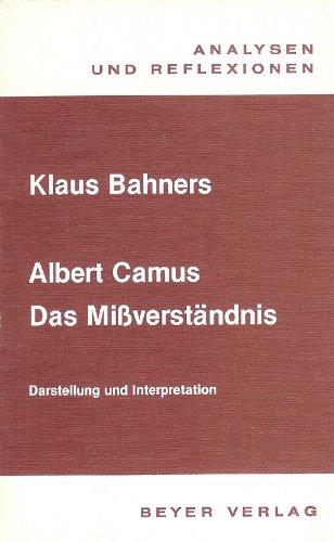 Analysen und Reflexionen, Bd.53, Albert Camus 'Das Mißverständnis'