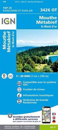 Mouthe-Metabief.Le Mont-D'Or 1:25 000