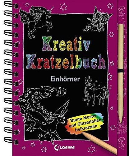 Kreativ-Kratzelbuch: Einhörner