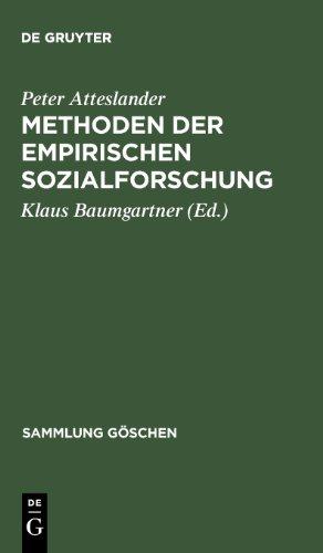 Methoden der empirischen Sozialforschung (Sammlung G Schen)