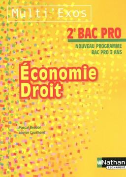 Economie droit, 2e bac pro : nouveau programme bac pro 3 ans