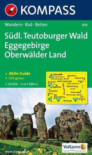 Südlicher Teutoburger Wald - Eggegebirge - Oberwälder Land 1 : 50 000: Wanderkarte mit Kurzführer und Radwegen. GPS-genau