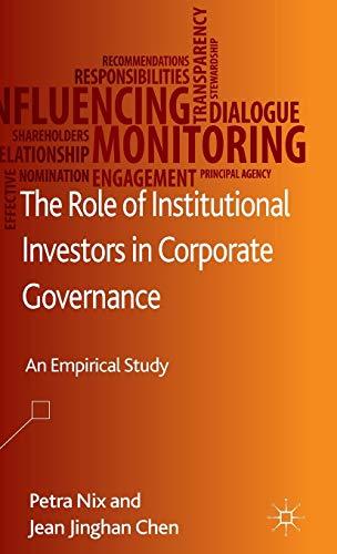 The Role of Institutional Investors in Corporate Governance: An Empirical Study