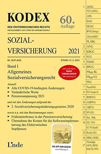 KODEX Sozialversicherung 2021, Band I (Kodex des Österreichischen Rechts)