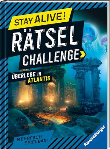 Ravensburger Stay alive! Rätsel-Challenge - Überlebe in Atlantis - Rätselbuch für Gaming-Fans ab 8 Jahren