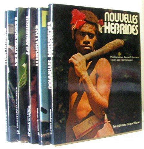 Lots de 5 livres éditions du pacifique-hachette guides bleus: La Réunion, Mauritius, Nouvelles Hebrides, Les marquises, Martinique