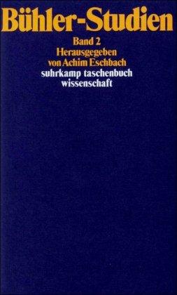 Bühler-Studien. Zwei Bände: Band 2: BD 2 (suhrkamp taschenbuch wissenschaft)