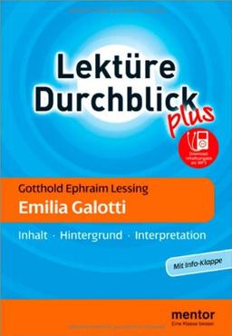 Gotthold Ephraim Lessing: Emilia Galotti - Buch mit MP3-Download: Inhalt - Hintergrund - Interpretation (Lektüre Durchblick Deutsch plus)