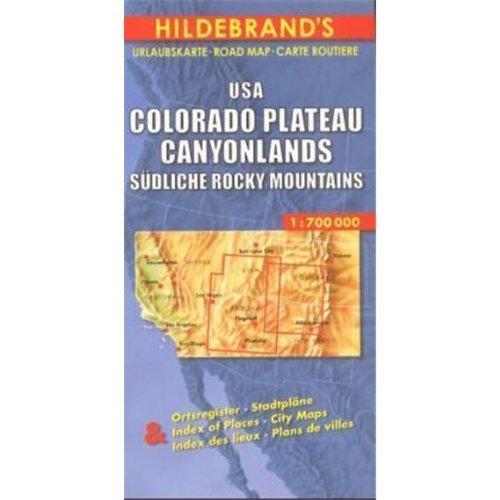 Hildebrand's Urlaubskarten, USA, Colorado Plateau, Canyonlands, Südliche Rocky Mountains: Ortsregister und Stadtpläne: United States (Hildebrand's USA maps)