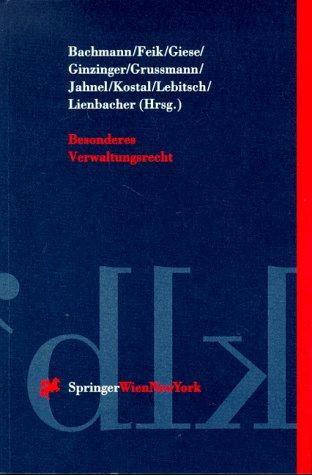 Besonderes Verwaltungsrecht (Springers Kurzlehrbücher der Rechtswissenschaft)