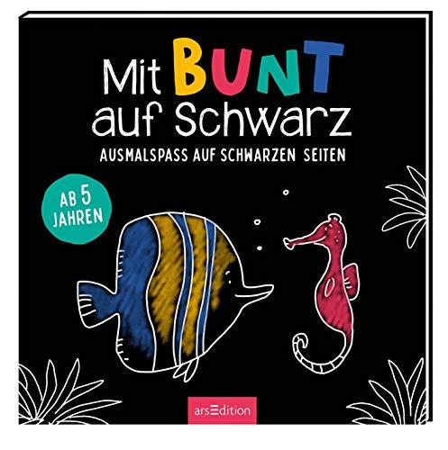 Mit BUNT auf Schwarz: Ausmalspaß auf schwarzen Seiten