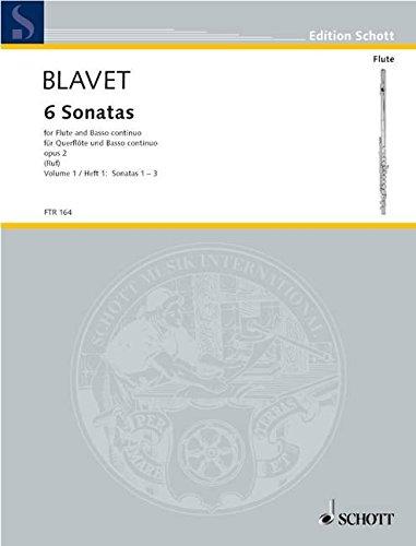 6 Sonatas: Band 1. op. 2/1-3. Flöte und Basso continuo. (Edition Schott)