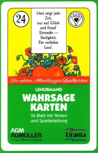 Lenormand Wahrsagekarten mit Versen