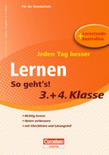 Jeden Tag besser - Lernen - so geht's!: 3./4. Schuljahr - Test- und Übungsheft mit Lernplan und Lernstandskontrollen: Mit entnehmbarem Lösungsteil