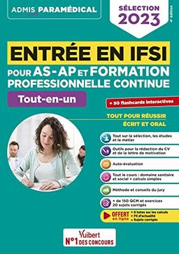 Entrée en IFSI pour AS-AP et formation professionnelle continue : tout-en-un : sélection 2023