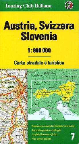 Austria, Svizzera, Slovenia 1:800.000