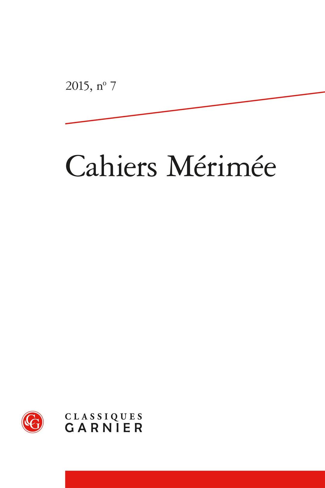 Cahiers Mérimée, n° 7