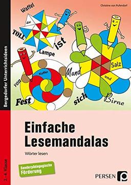 Einfache Lesemandalas: Wörter lesen (2. bis 4. Klasse)