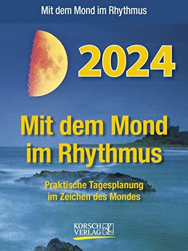 Mond Abreißkalender 2024: Tages-Abreisskalender zum Aufstellen I 12 x 16 cm