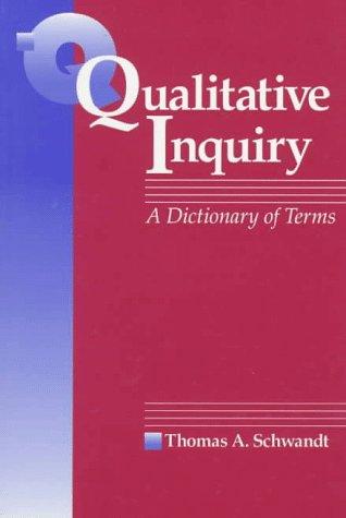 Qualitative Inquiry: A Dictionary of Terms