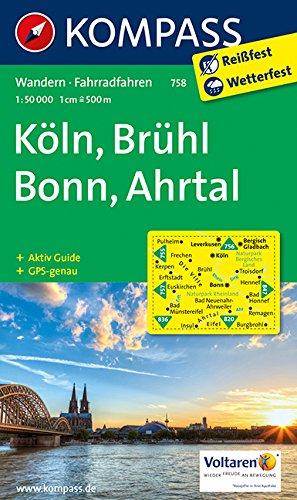 Köln - Brühl - Bonn - Ahrtal: Wanderkarte mit Aktiv Guide und Radrouten. GPS-genau. 1:50000 (KOMPASS-Wanderkarten)