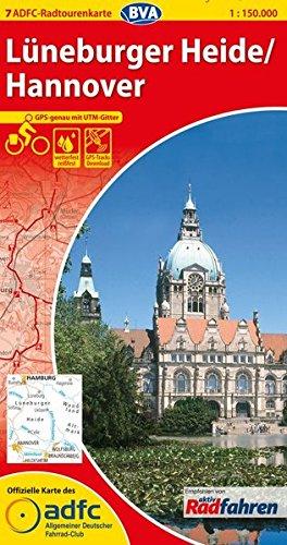 ADFC-Radtourenkarte 7 Lüneburger Heide /Hannover 1:150.000, reiß- und wetterfest, GPS-Tracks Download und Online-Begleitheft (ADFC-Radtourenkarte 1:150000)