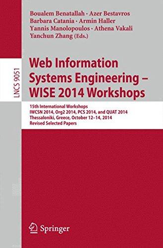 Web Information Systems Engineering - WISE 2014 Workshops (Lecture Notes in Computer Science)