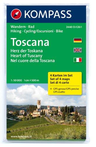 Toscana - Herz der Toskana - Heart of Tuscany - Nel cuore della Toscana: Wanderkarten-Set mit Radrouten. GPS-genau. 1:50000