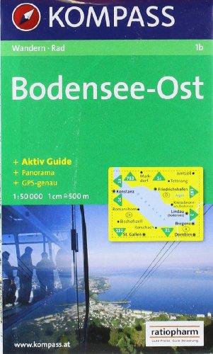 Bodensee Ost: Wander- und Radkarte. Mit Panorama. GPS-genau. 1:50.000