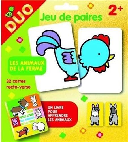 Les animaux de la ferme : jeu de paires