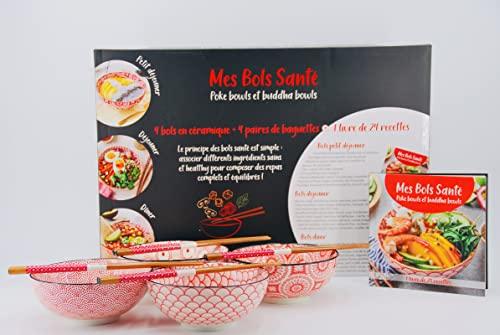 Mes bols santé : poke bowls et buddha bowls : coffret rouge