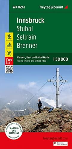 Innsbruck, Wander-, Rad- und Freizeitkarte 1:50.000, freytag & berndt, WK 241: Stubai - Sellrain - Brenner, mit Infoguide, GPX Tracks, wasserfest und ... (freytag & berndt Wander-Rad-Freizeitkarten)