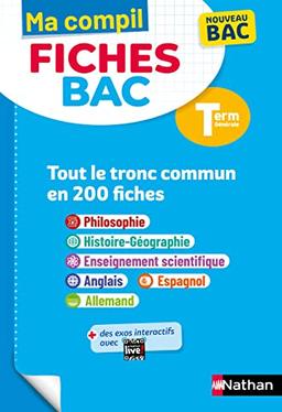 Ma compil fiches bac terminale : tout le tronc commun en 200 fiches