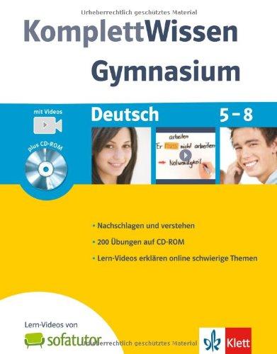 KomplettWissen Gymnasium. Deutsch 5.-8. Klasse. Mit CD-ROM