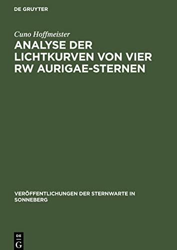 Analyse der Lichtkurven von vier RW Aurigae-Sternen: Bearbeitung von 22 südlichen veränderlichen Sternen