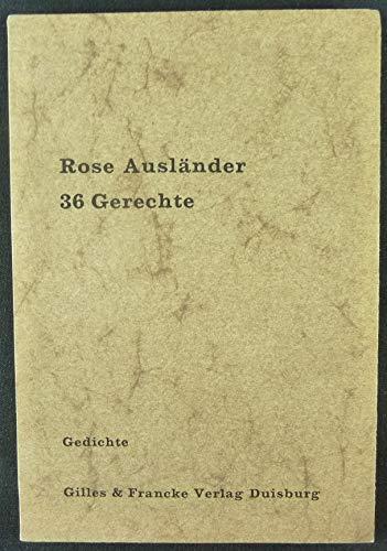 36 Gerechte: Gedichte