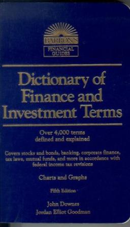 Dictionary of Finance and Investment Terms (Barron's Business Dictionaries)